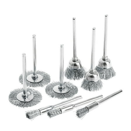 

9 Steel Brush Wire Wheel Brushes Die Grinder Rotary Electric Tool for Engraver