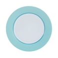 thumbnail image 4 of Pfaltzgraff Grayson Teal 12-Piece Dinnerware Set Stoneware Round in White, 4 of 11