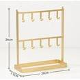 thumbnail image 3 of Veeki Display Stand Display Stand Two-layers Jewelry Storage Wrought Iron Earring Hanging Holder for Dresser Storage Stand Storage Rack-0518, 3 of 5
