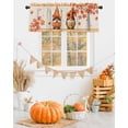 thumbnail image 2 of Fall Valances for Windows, Gnome Pumpkin Maple Leaf Sunflower Linen Plaid Rod Pocket Short Window Valance Curtains Holiday Window Treatment for Kitchen Living Room Bathroom, 54"x18", 2 of 6