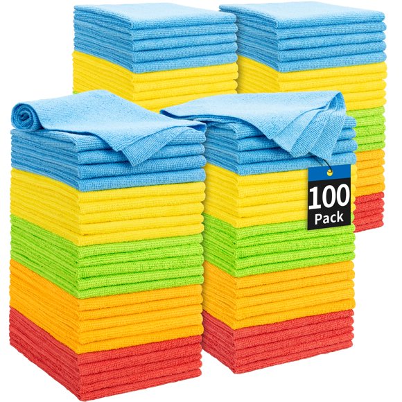Paño de limpieza de microfibra HOMERHYME, 100 unidades, 29 x 29 cm