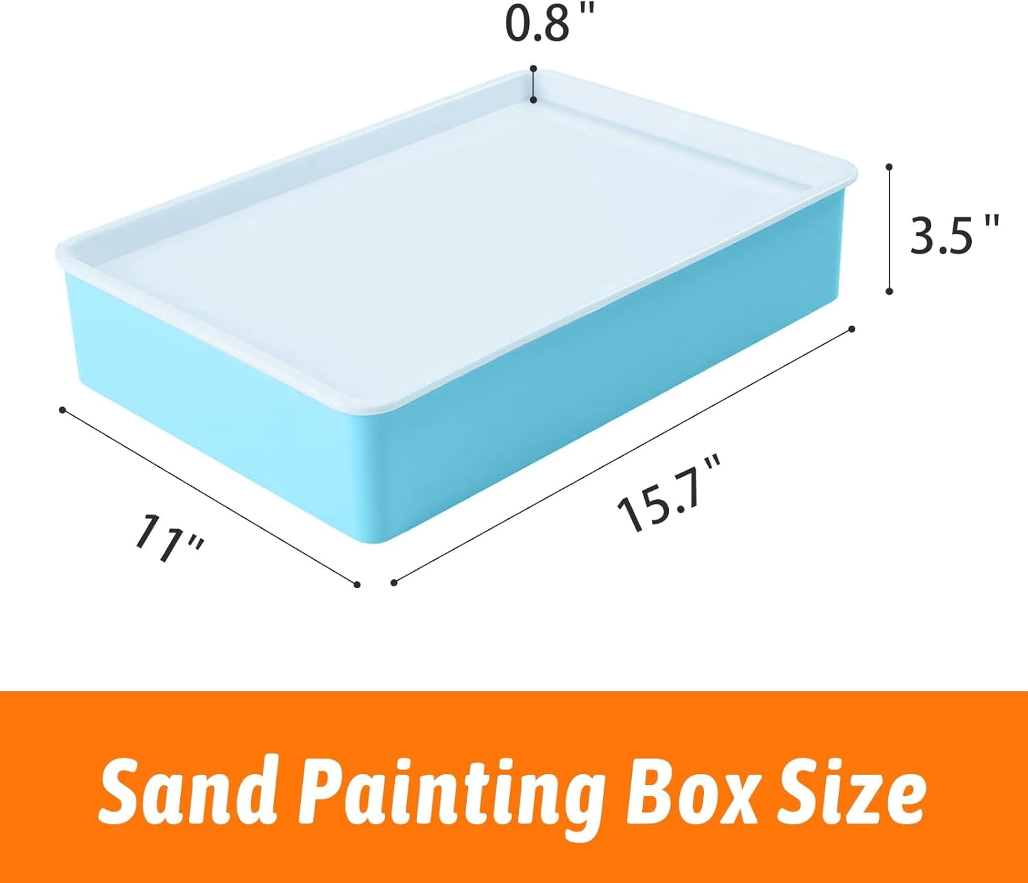 Sand Painting Light Box – Kids Light Table for Creative Art, 2 Color Temperatures & 10 Brightness Levels, Classroom & Home Use (Blue)