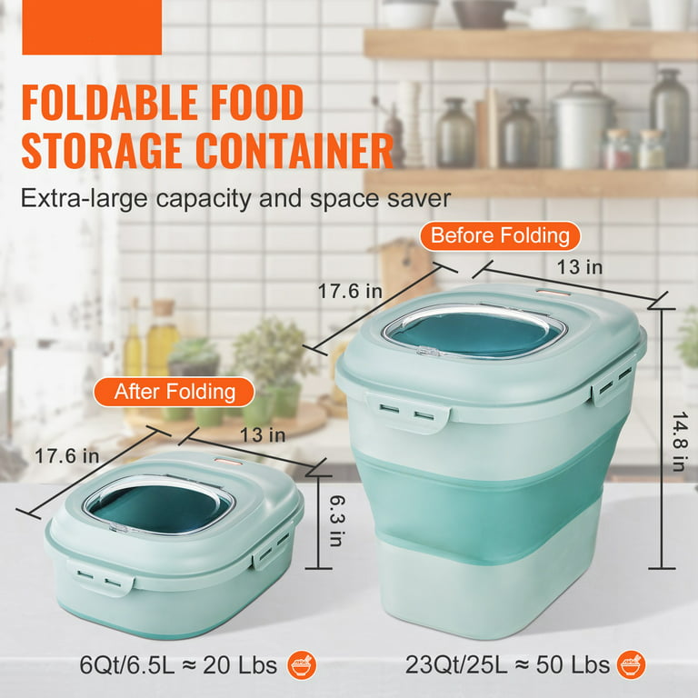 Norbi 20-23Lbs Dog Food Storage Container Collapsible, Airtight