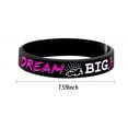 thumbnail image 2 of 12 pulseras de silicona inspiradoras Dream Believe Create Motivational Quote Pulseras elásticas para hombres y mujeres, 2 of 8
