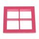 thumbnail image 4 of 4x1/12 Miniatura Madera 4 Paneles Ventana DIY Accesorio Rojo Sunnimix Casa de muñecas Ventana de bricolaje, 4 of 7