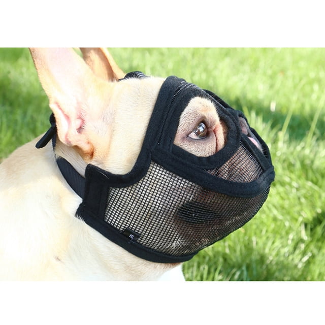 Bozales para perros Bozal ajustable de malla transpirable para bulldog para perros Anti mordeduras, masticaciones y ladridos