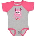 thumbnail image 3 of Inktastic Cute Monster, Pink Monster, Funny Monster, Horns Boys or Girls Baby Bodysuit, 3 of 5