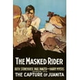 thumbnail image 2 of Unknown 13x18 Black Ornate Wood Framed with Double Matting Museum Art Print Titled - Vintage Westerns: Masked Rider - The Capture of Juanita, 2 of 4