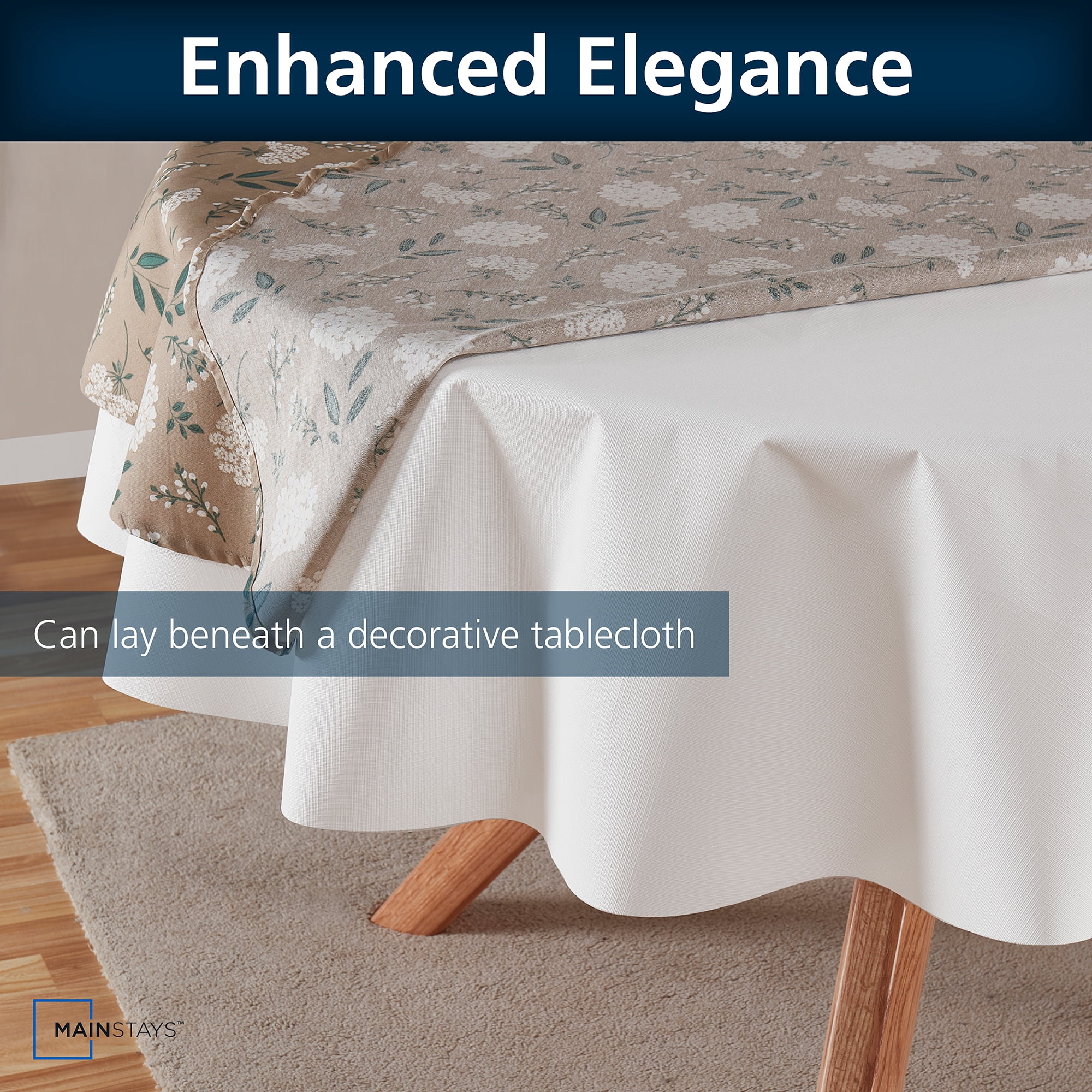 Mainstays White Table Pad 70" Round