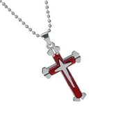 Cross Pendant Necklace Men's Cross Chain Necklace Personalized Cross Jewelry Religious Pendant Necklace for Men Birthday
