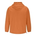 thumbnail image 4 of Xfvqtps Mens Light Jacket Cooling Sun Protection Hoodie Full Zip up with Drawstring Solid Color Long Sleeve Summer Coat for Fishing Hiking Athletic Running Orange, 4 of 5