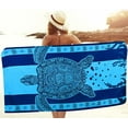 thumbnail image 3 of Microfiber Blue Sea Turtle Beach Towel Blanket, Thin Lightweight Absorbent Quick Dry Sand Free Swimming Bath Shower Pool Towels Sea Turtle Gifts for Men Women Girls, 71 X 31in, 3 of 7