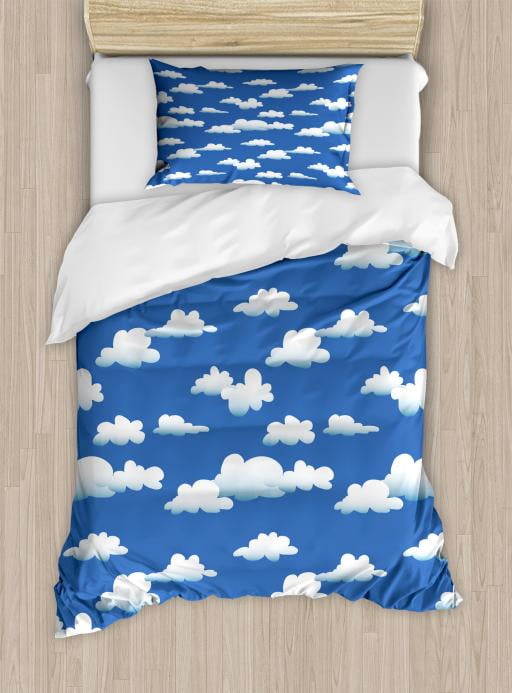 Cloud Twin Size Duvet Cover Set Abstract Illustration Of Modern