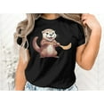 thumbnail image 2 of Funny Sea Otter Animal Playing Curling Player Game Day Gift T-Shirt Cool Otter Curling Player Birthday Holiday Present Men Women Tshirt, 2 of 10