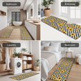 thumbnail image 5 of Black White Checker Sunflower Pattern Kitchen Rugs Sets Of 3,Kitchen Runner Rugs Non Skid Washable,Decorative Kitchen Floor Mats for Kitchen,Sink,Laundry,17"x30"+ 17"x47" + 17"x59", 5 of 6