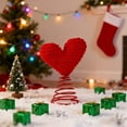 thumbnail image 7 of Bfogop Heart-Shaped Christmas Tree Topper, Valentine's Day Tree Topper Heart Decor, 9in Cloth Plush Love Hearts Toppers Decor, Small Hearts Treetopper Ornaments for Xmas Valentine Party, 7 of 7