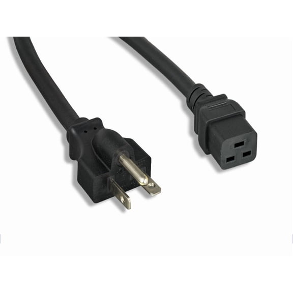 Monoprice Heavy Duty Extension Cord - 6 Feet - Black | NEMA 6-20P to IEC 60320 C19, For Computers, Servers, and Monitors to a PDU or UPS in a Data Center