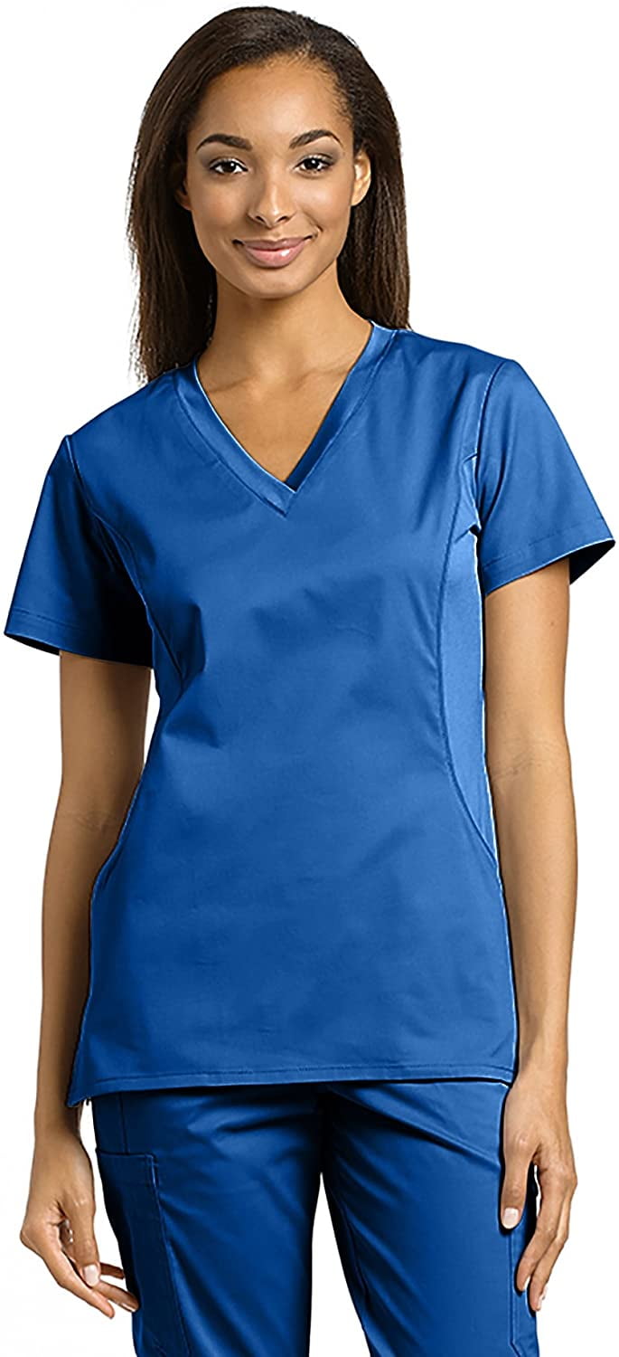White Cross 746 Women's Quick Dry Comfy V-Neck Scrub Top with 2 Pockets and Side Mesh 