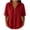Wine, variant on Women's Casual Linen Turtleneck Long Sleeve Top V Neck Button Snap Regular Fit Fashion Blouse Spring Summer Clothing Army Green