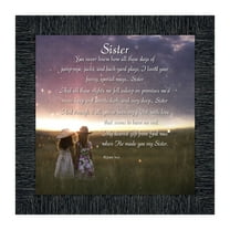 Sister, For My Sister, Special Gift for Sister from Sibling, Framed Poem, 10X10 8627
