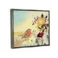 thumbnail image 3 of Stupell Industries Mixed Floral Bird Arrangement Painting Luster Gray Floating Framed Canvas Print Wall Art, Design by Robin Maria, 3 of 6