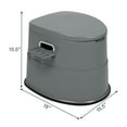 thumbnail image 7 of Zimtown Camping Toilet with Detachable Bucket and Toilet Paper Holder Grey, 7 of 7