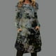 thumbnail image 2 of Vestido HUOGUO para mujer, cuello en O, manga larga, estampado floral, 2 of 5