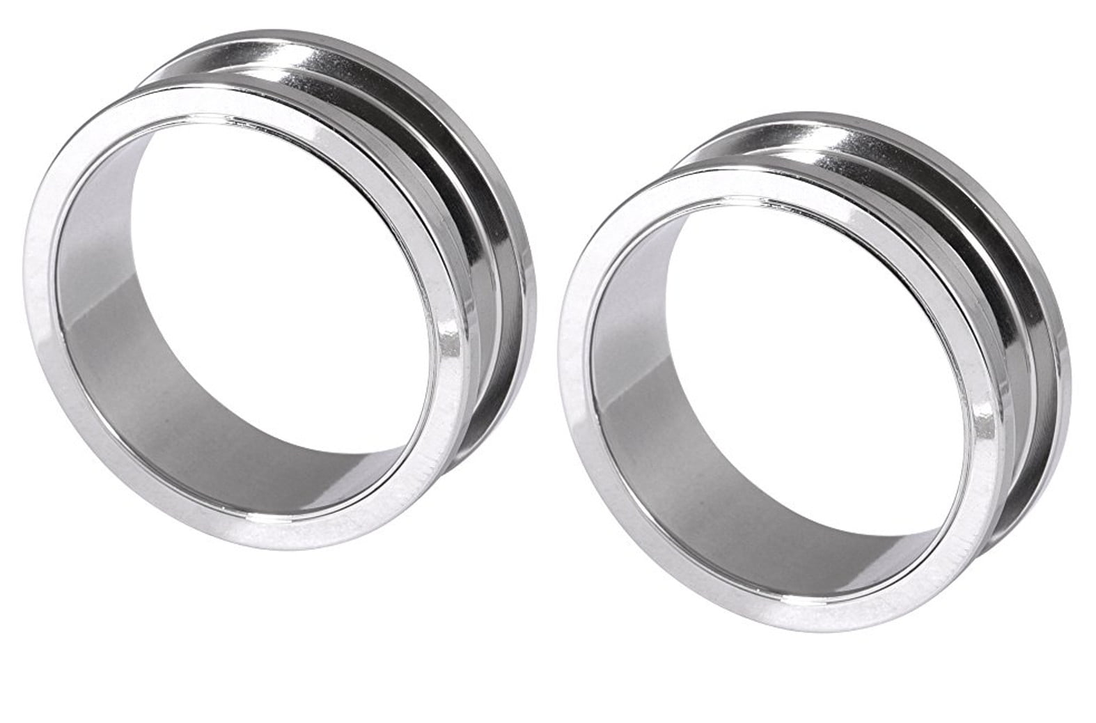 Pair of Steel Screw Ear Stretching Tunnels Gauges Plugs size=32mm