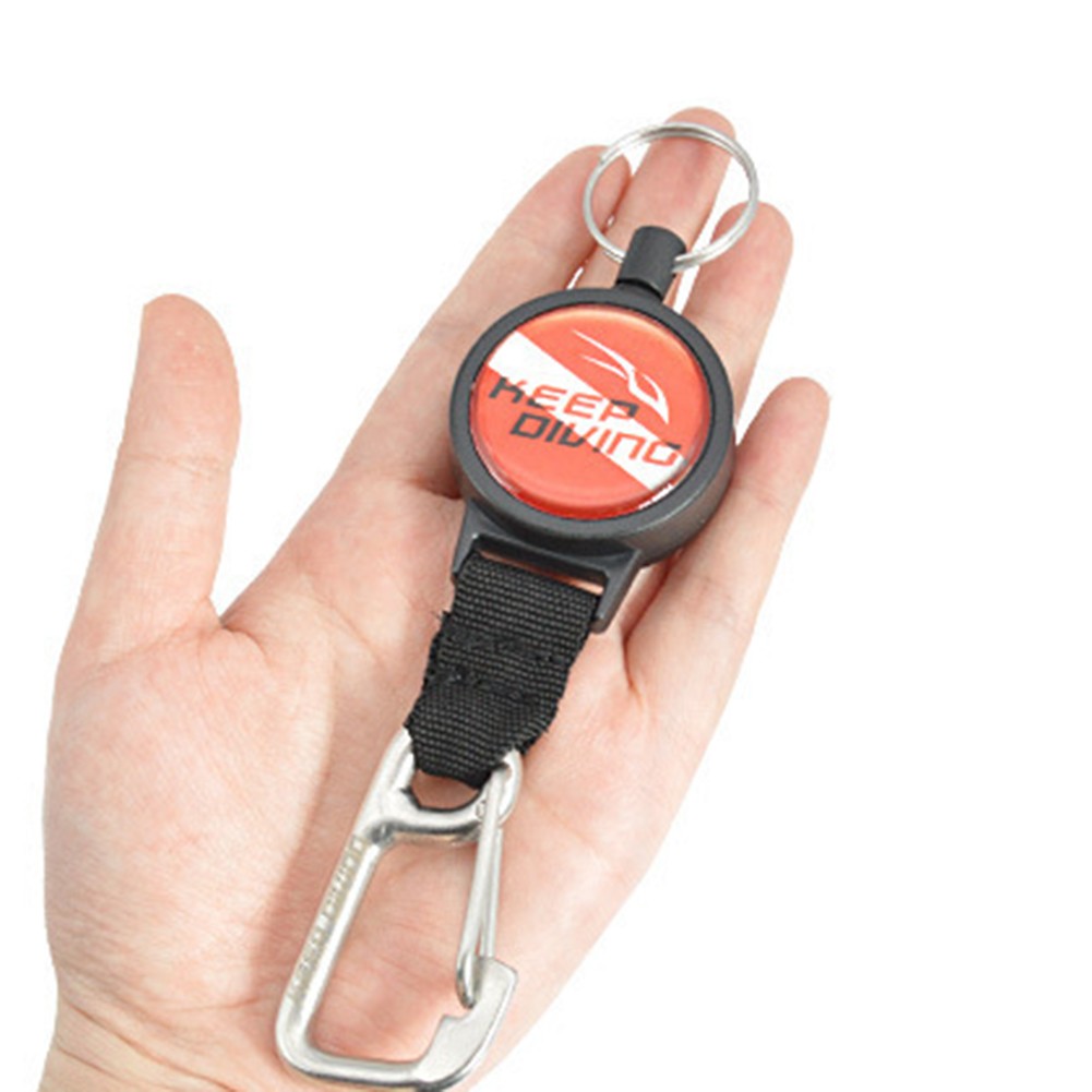 Cordon De Plongée Rétractable En Acier Inoxydable 316 - Anti-perte Pour BCD, Apnée, Pêche Sous-marine - Longueur Réglable Jusqu'à 79 Cm
