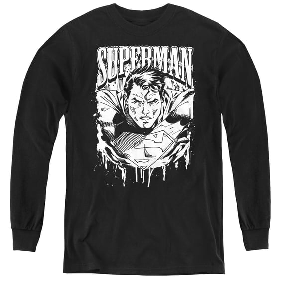 Superman - Super Metal - Youth Long Sleeve Shirt - Small