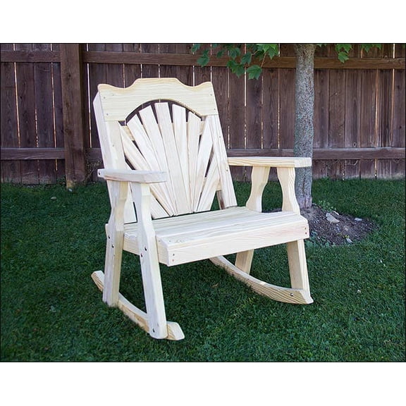 Treated Pine Fanback Rocking Chair