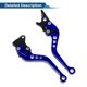 thumbnail image 5 of Palancas de freno y embrague cortas para Yamaha YFZ 450 S/T/V 2003-2006, palanca de freno ajustable para manillar de motocicleta, aleación de aluminio, azul sólido, 1 par, 5 of 6