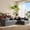 Gray, variant on 112.2" Modular Sectional Sofa, 4-Seater All-Foam Boneless Cloud Couch, Corduroy Foldable Convertible Sofa Bed,Black