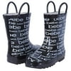 Bebe Girls 5-12 Waterproof Rainboots (Black 5/6)