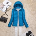 thumbnail image 3 of Chaqueta ajustada de estilo coreano de talla grande para mujer, chaqueta corta con capucha para otoño e invierno, 3 of 6