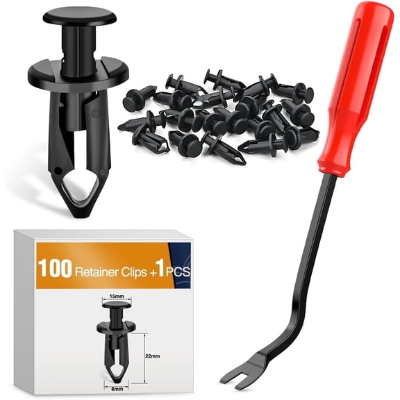 GOOACC 100PCS Fender Clips Body Rivets Engine Under Cover Splash Shield Guard Clips for Honda with 1PC Fastener Remover