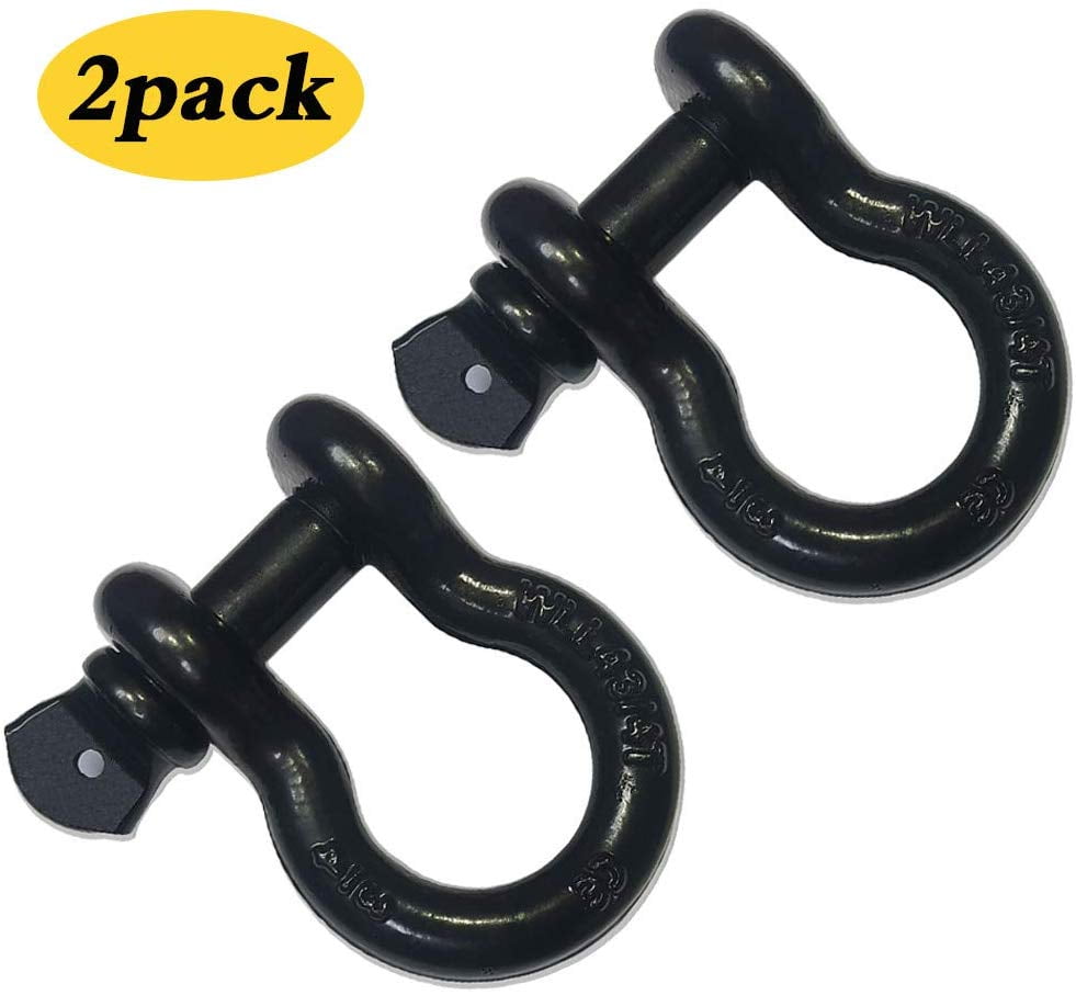 Robbor 3/4"(2 Pack) Dring Shackle Rugged 28.5 Ton (57,000 Lbs) Maximum