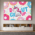 thumbnail image 3 of Cute Unicorn Themed Backdrop Banner with Donut Elements and Stars for Kids Party Birthday Decoration Photo Booth Decorations Party Supplies, 3 of 8