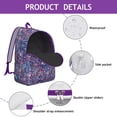thumbnail image 4 of Paisley Pattern Backpack for School,Cute School Bag,Schoolbag with Adjustable Shoulder Straps & Padded Back,15.7"x11.8"x5.5", 4 of 5