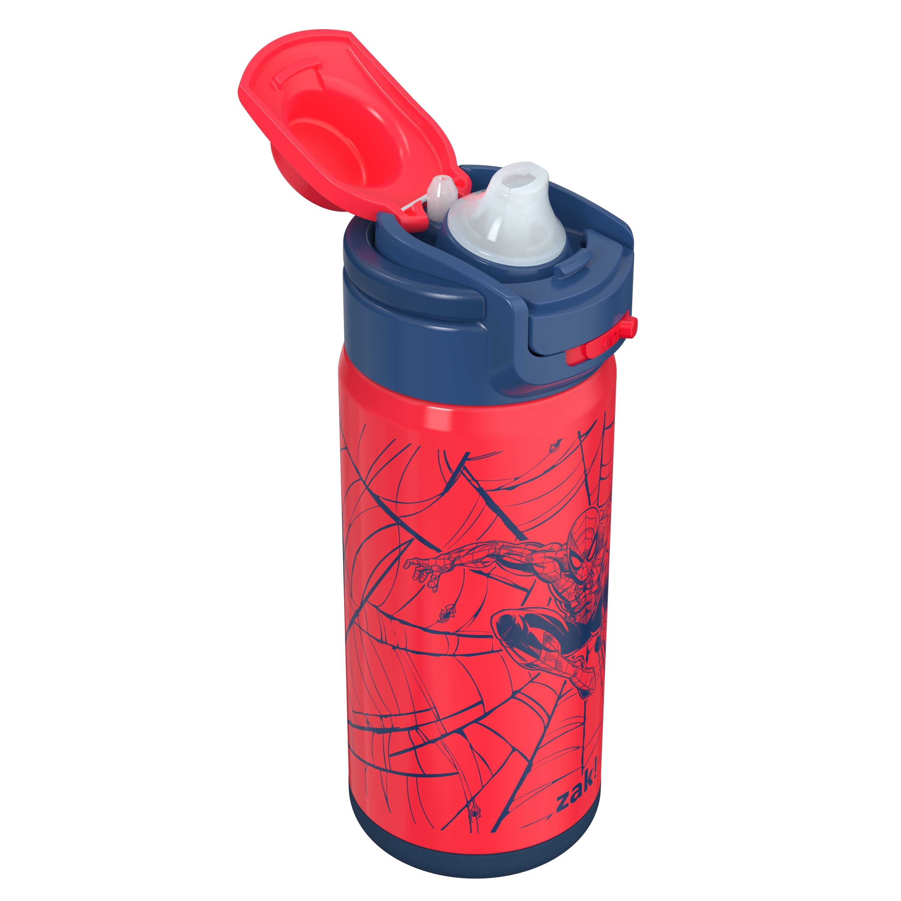 Zak Designs 14oz Spiderman Lincoln Water Bottle - Red