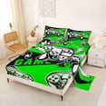 thumbnail image 2 of Erosebridal Boys Gamer Queen Sheet Sets, Video Game Controller Bed Set, Green, 1 Flat Sheet, 1 Fitted Sheet and 2 Pillowcases, 2 of 5