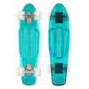 "Mayhem Penny Style Skateboard Transparent Blue 22"" Cruiser Board"