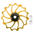 thumbnail image 2 of Bike Guide Pulley, High Lubricity Wear Resistant Bicycle Guide Wheel 15T Lightweight With 2 Accessory For Bikes Gold,Red,Silver, 2 of 8
