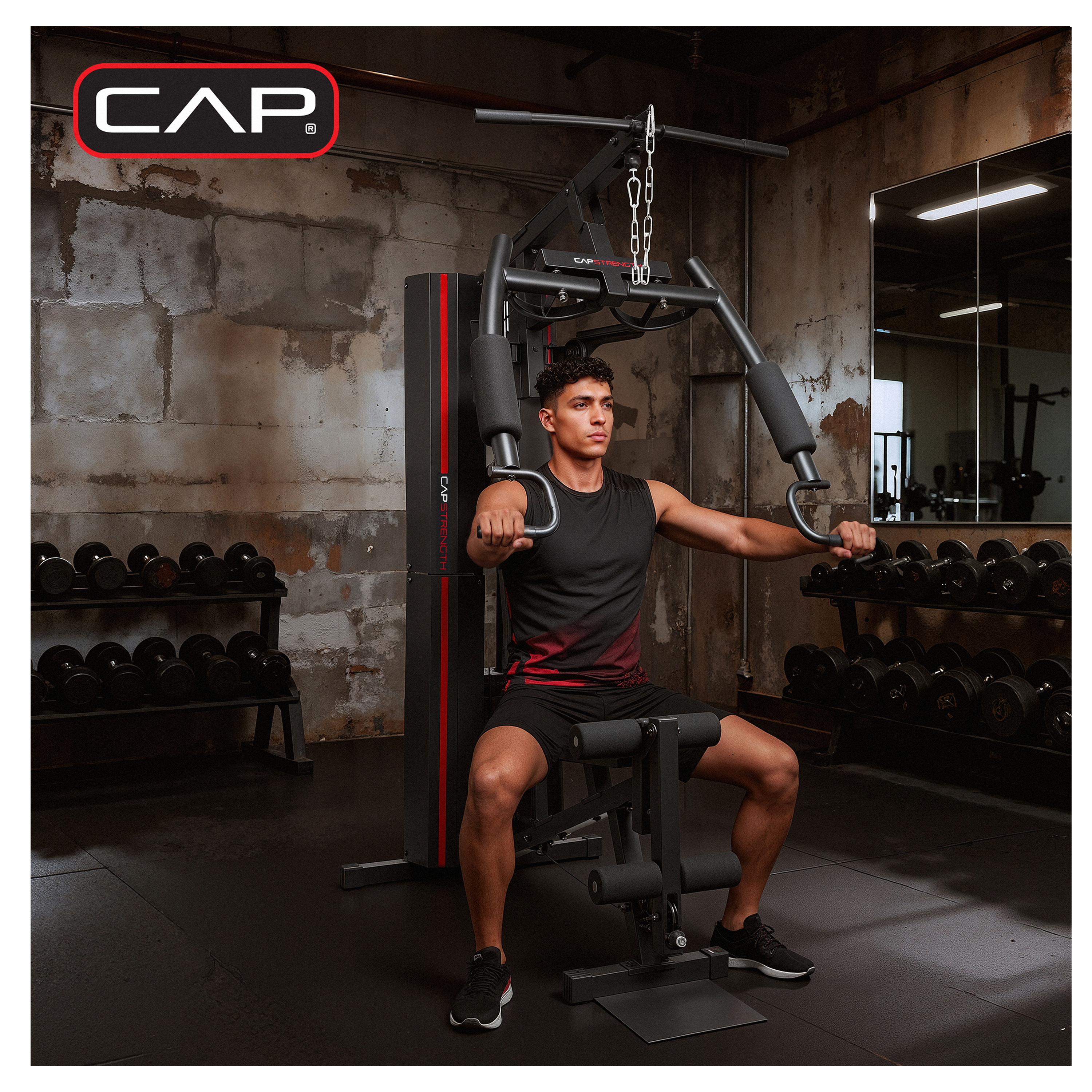 CAP Strength Home Gym with 150 lb Weight Stack