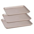 thumbnail image 6 of Baker's Secret Baking Sheet Pan Set, 3x Cookie Sheets for Oven, Diamond Texture Premium Air Flow (Navy Blue), 6 of 11
