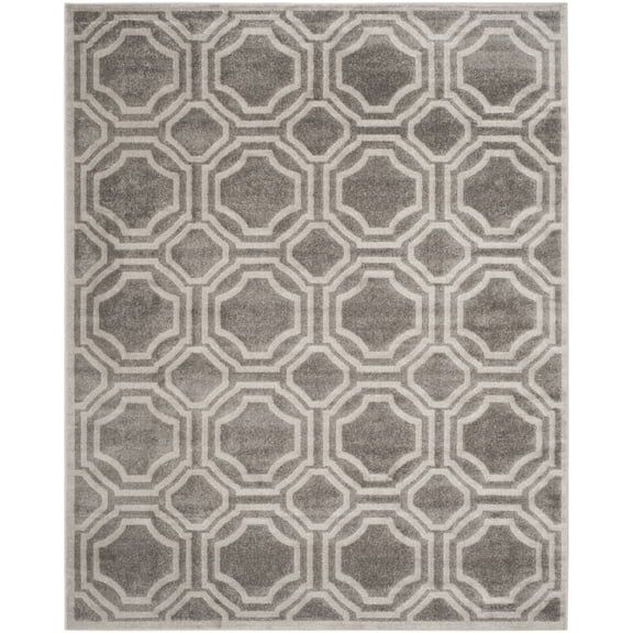 SAFAVIEH Amherst Winnie Geometric Runner Rug, Grey/Light Grey, 2'3" x 9'