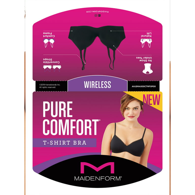 Maidenform Women's Pure Comfort T-Shirt Wireless Bra, Style DM7681 