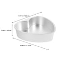 thumbnail image 2 of POPETPOP 2Pcs Aluminum Alloy Heart Cake Molds Removable Base Ideal for Home Baking, 2 of 8