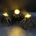 thumbnail image 6 of Halloween Skeleton Hand Tea Lights Candles Decorations, Battery Operated Halloween's Flameless LED Candles, Spider Tealights Spooky Electric Flickering Candle for Halloween Party Decorations, 6 of 10