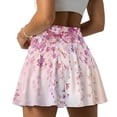 thumbnail image 2 of Xoenoiee Cherry Blossom Print Womens Pleated Tennis Skirt with Shorts High Waisted Athletic Golf Skorts Tummy Control Workout Skirts Plus Size, Size S, 2 of 7